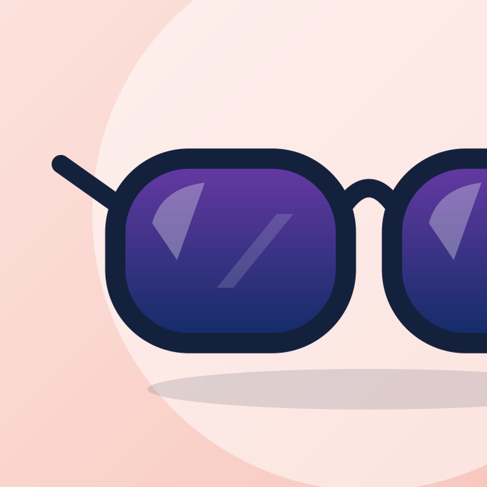 Lunettes de soleil, vue détaillée
