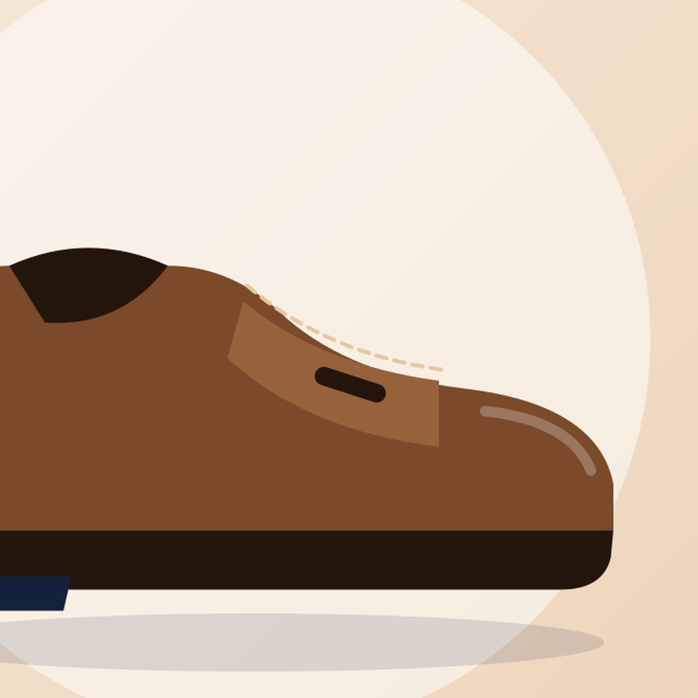 Mocassins homme, vue détaillée