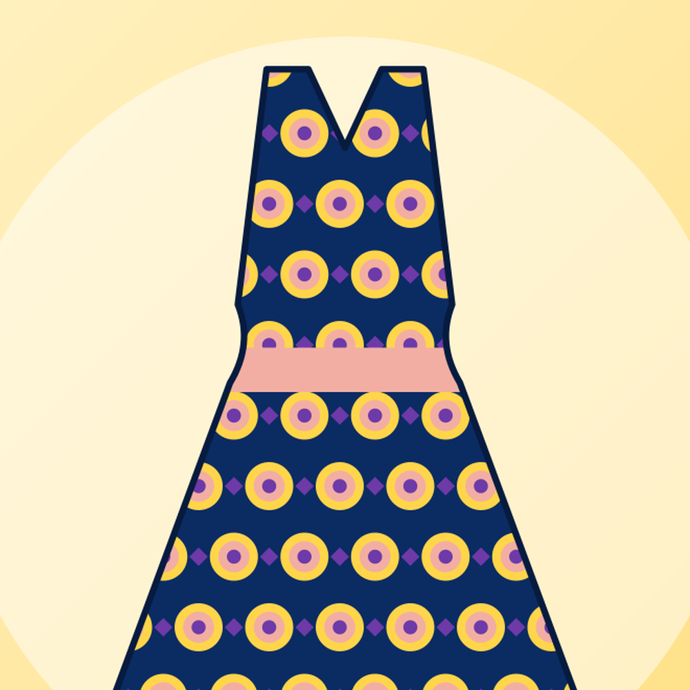 Robe longue en wax, vue détaillée