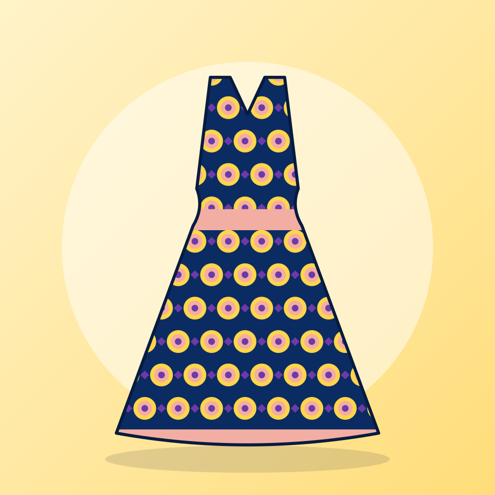 Robe longue en wax