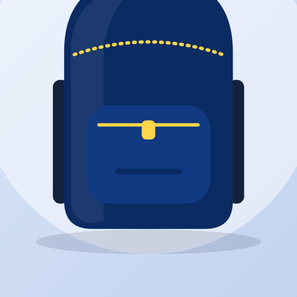Sac à dos de ville, vue détaillée