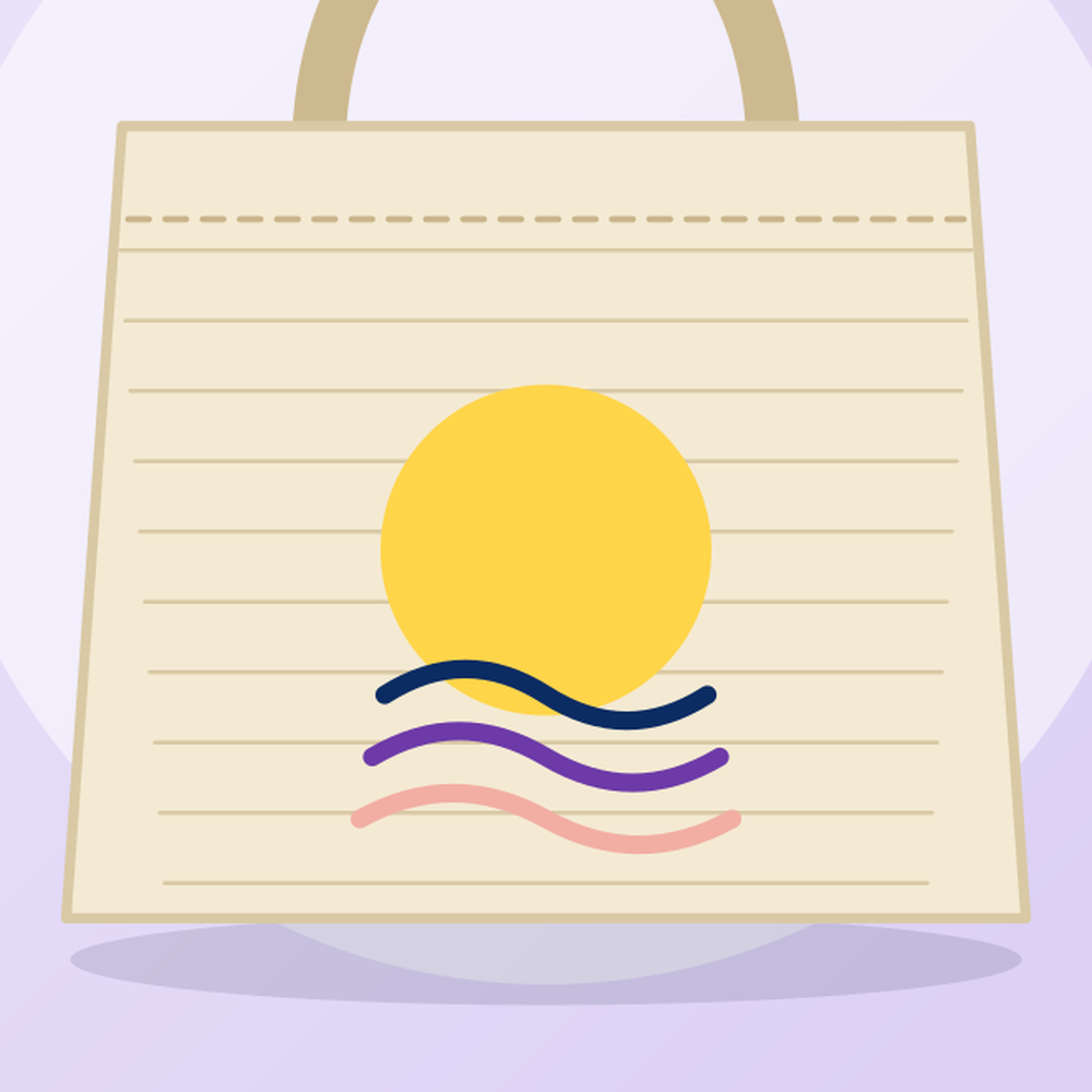 Tote bag en toile, vue détaillée
